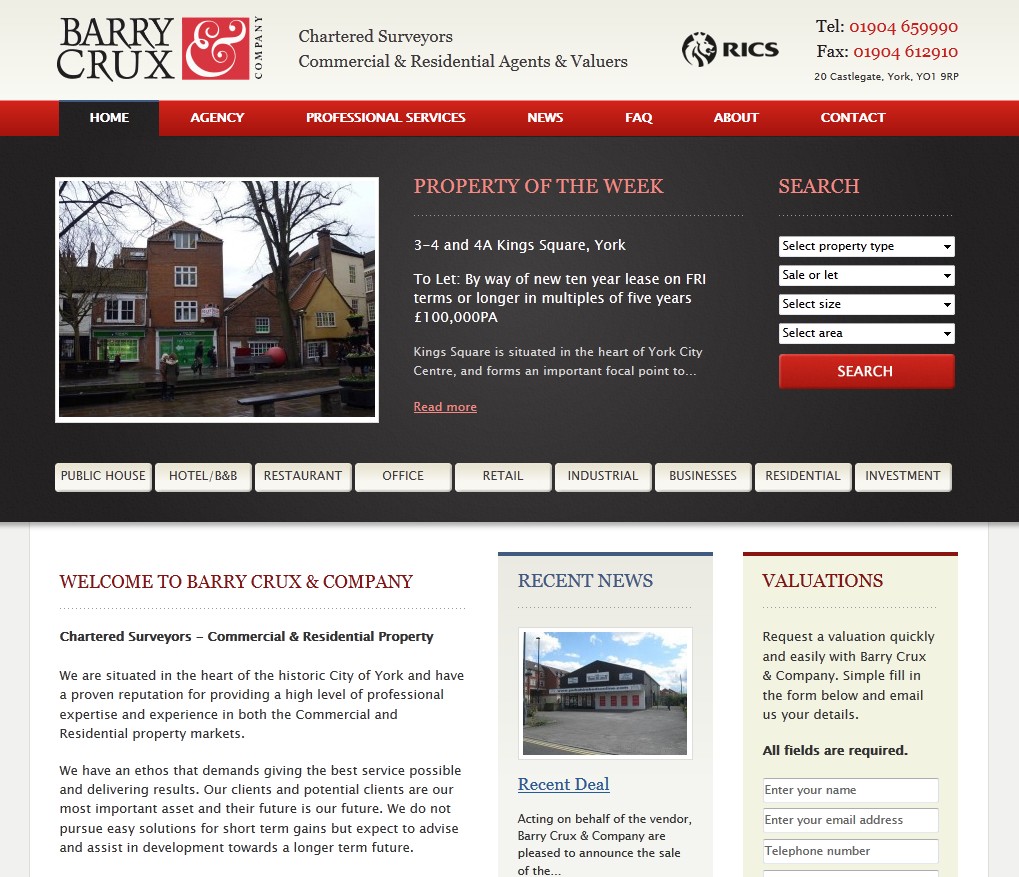 The new Barry Crux homepage