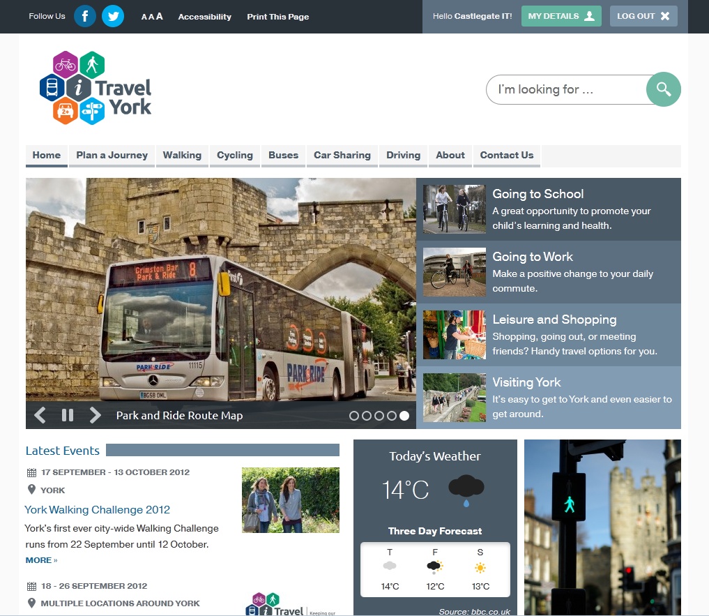 The i-Travel York website