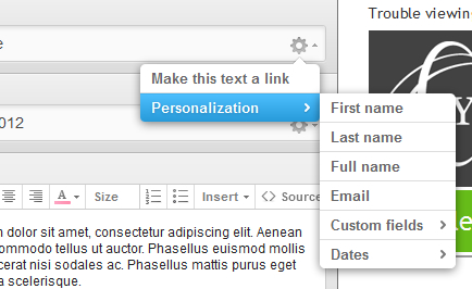 Adding personalized text snippets