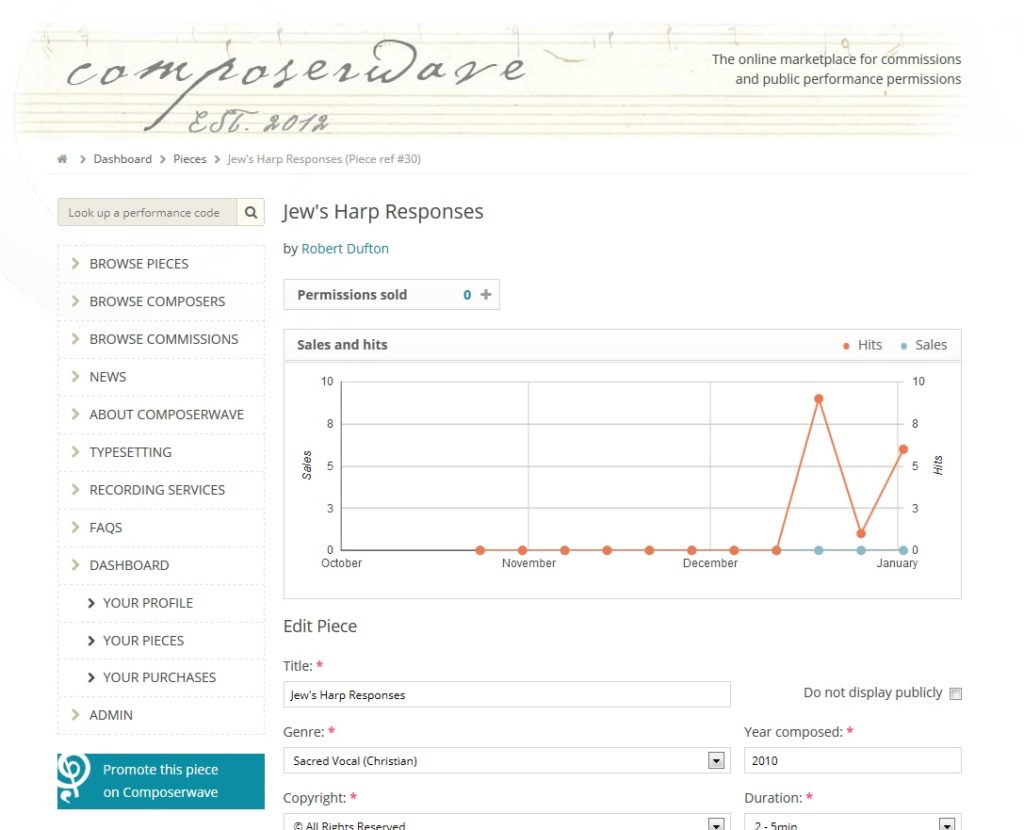 User interface in Composerwave