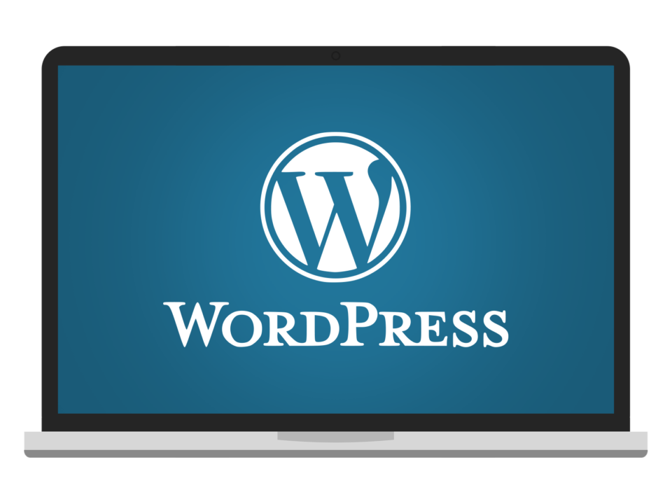 wordpress logo on screen