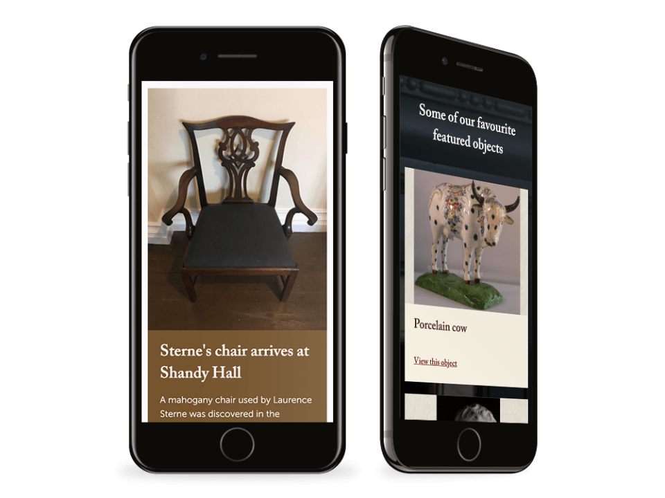 An example of high end museum design visualised on a mobile device