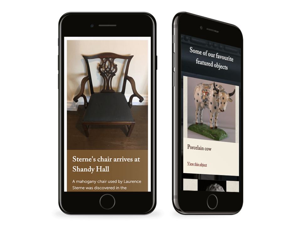 An example of high end museum design visualised on a mobile device