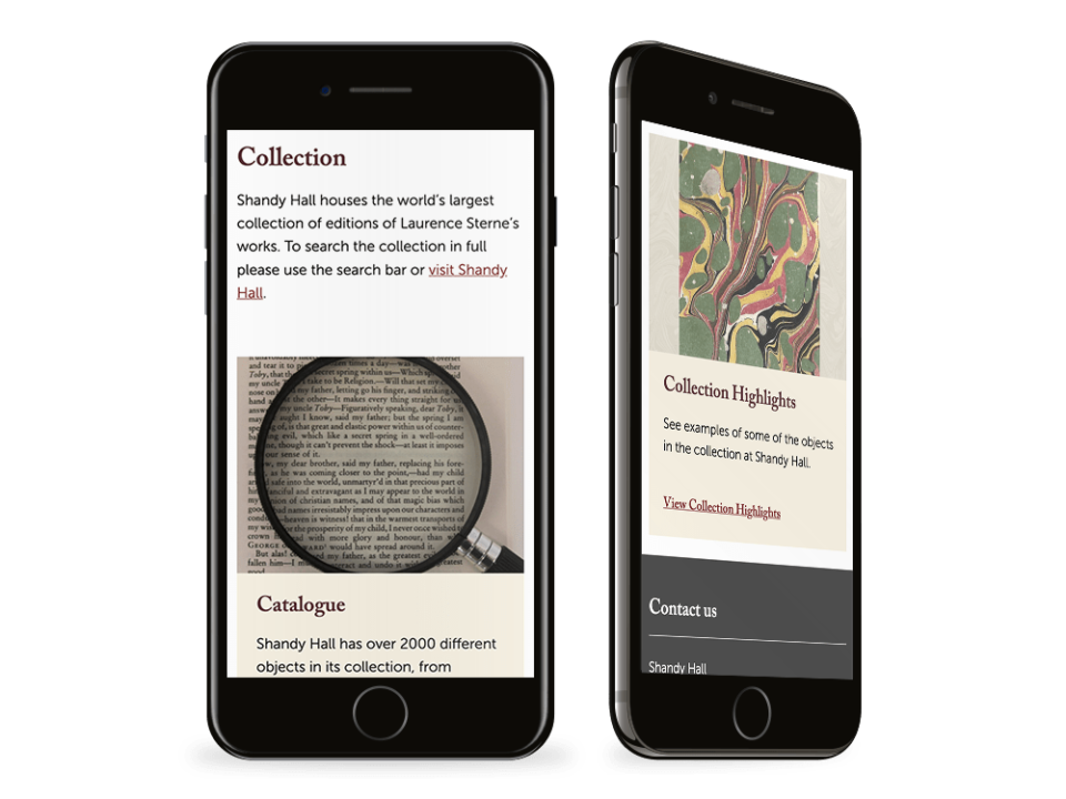 An example of high end museum design visualised on a mobile device