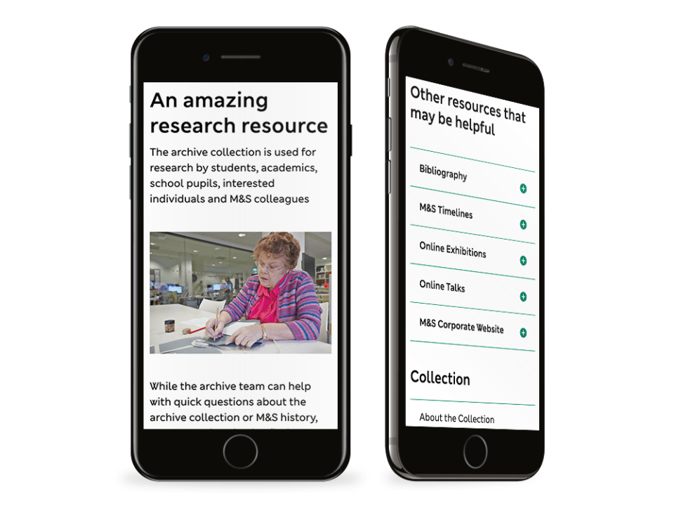 An example of high end charity and not for profit design visualised on a mobile device