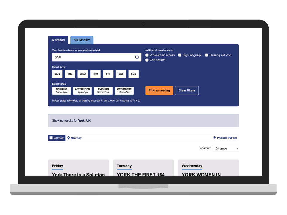 An example of high end not for profit design visualised on a desktop device