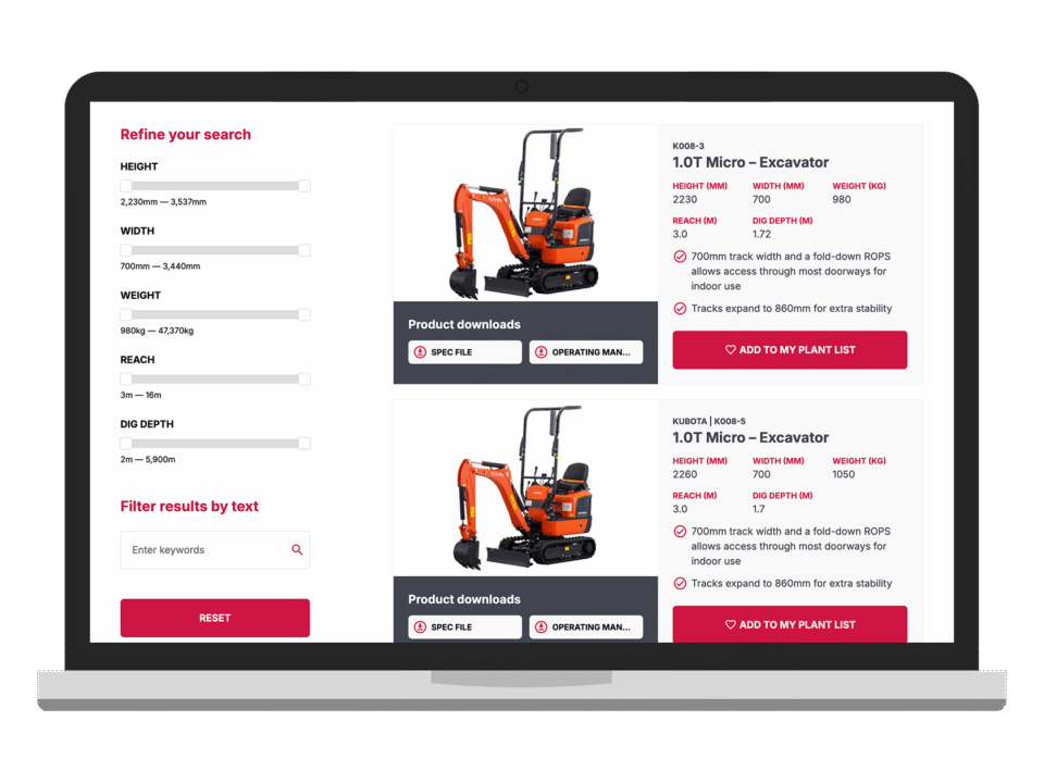 An example of high end construction industry design visualised on a desktop device