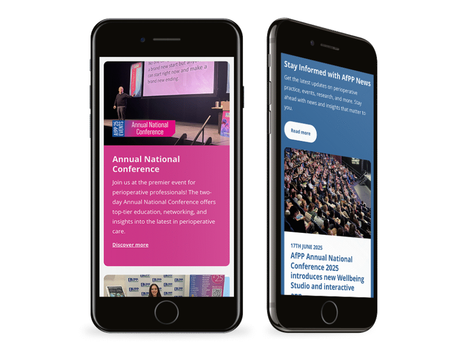 An example of high end not for profit design visualised on a mobile device