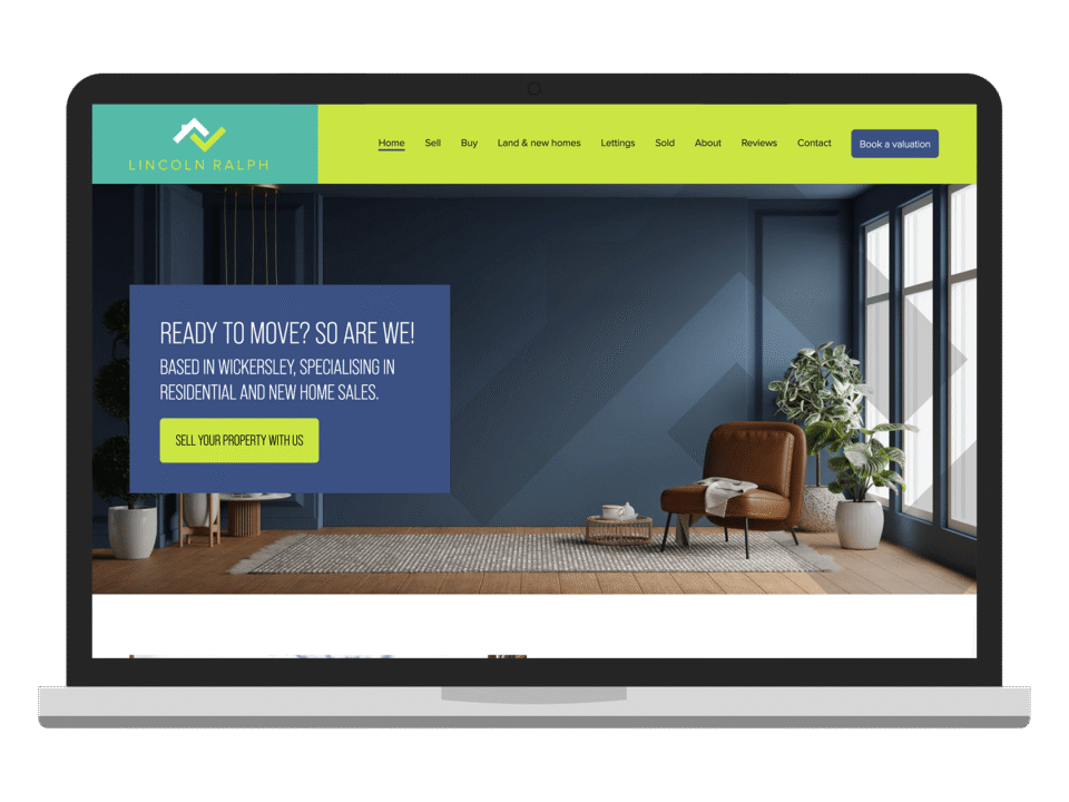 An example of high end design for the property industry visualised on a desktop device