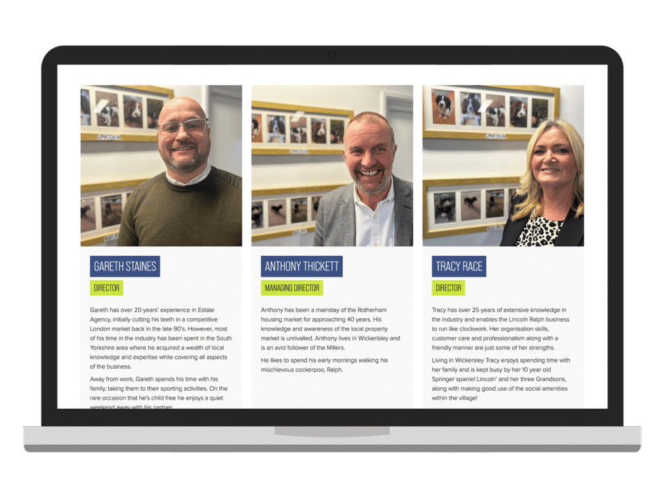 An example of high end design for the property industry visualised on a mobile device