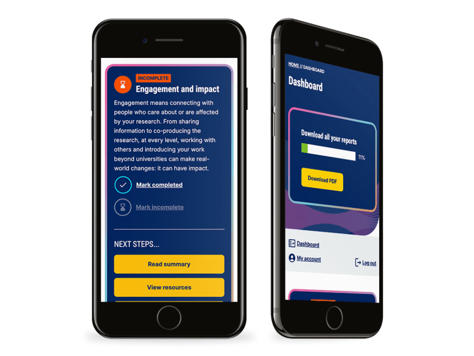 An example of high end academic design visualised on a mobile device