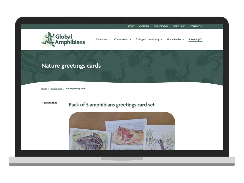 An example of high end design for a local business visualised on a desktop device