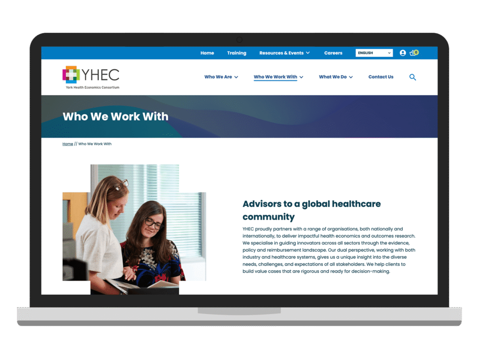 An example of high end academic design visualised on a desktop device