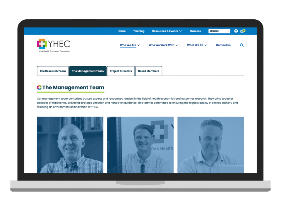 An example of high end academic design visualised on a desktop device