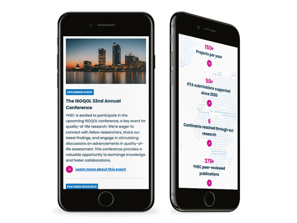 An example of high end academic design visualised on a mobile device