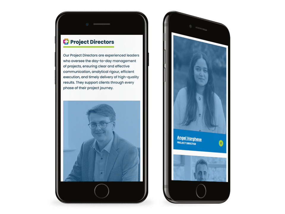 An example of high end academic design visualised on a mobile device