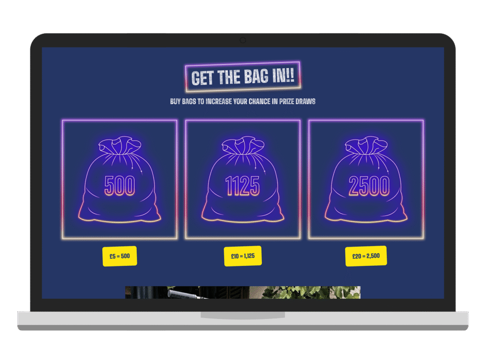 An example of high end shop design visualised on a desktop device