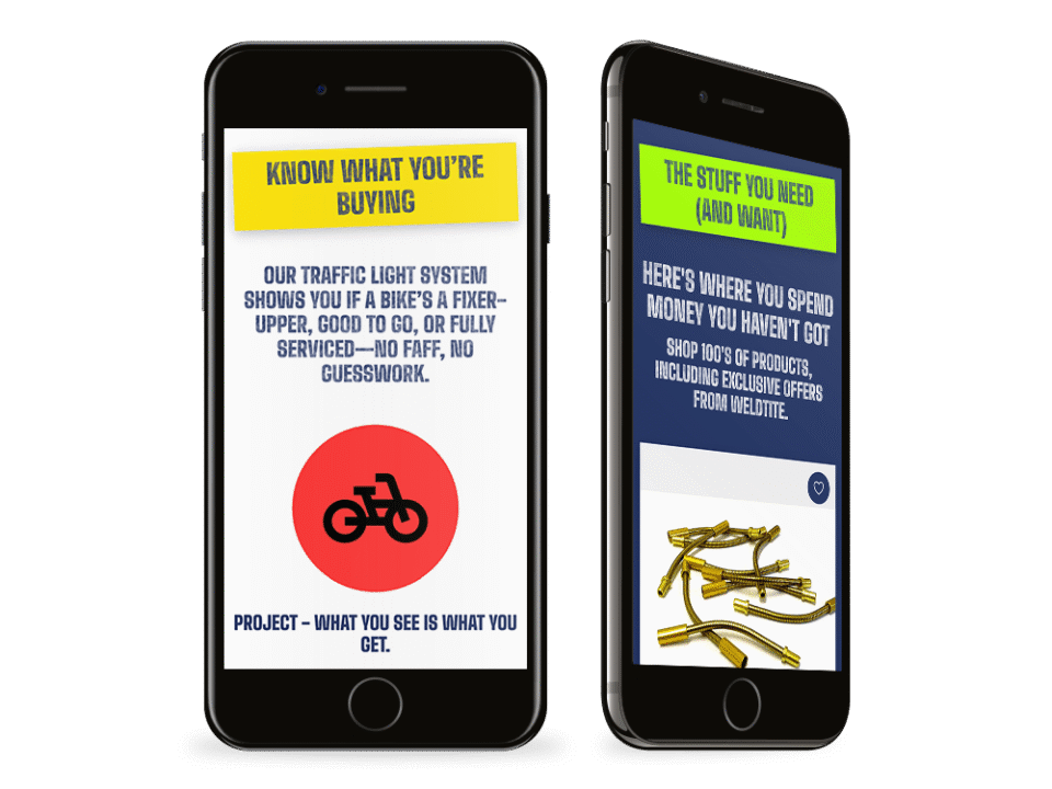 An example of high end shop design visualised on a mobile device