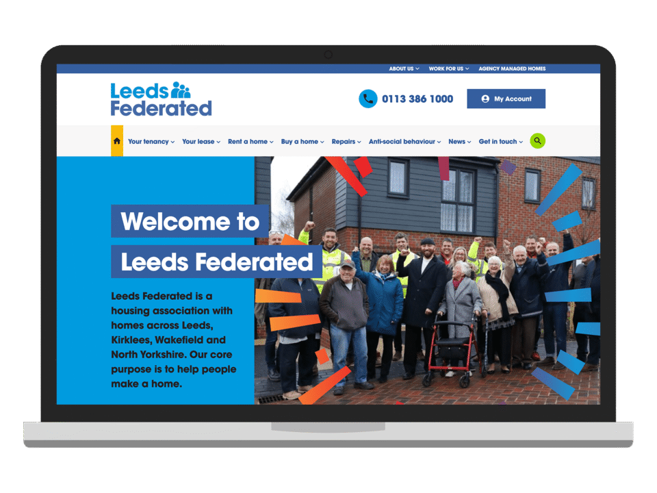 An example of high end charity and non profit design visualised on a desktop device