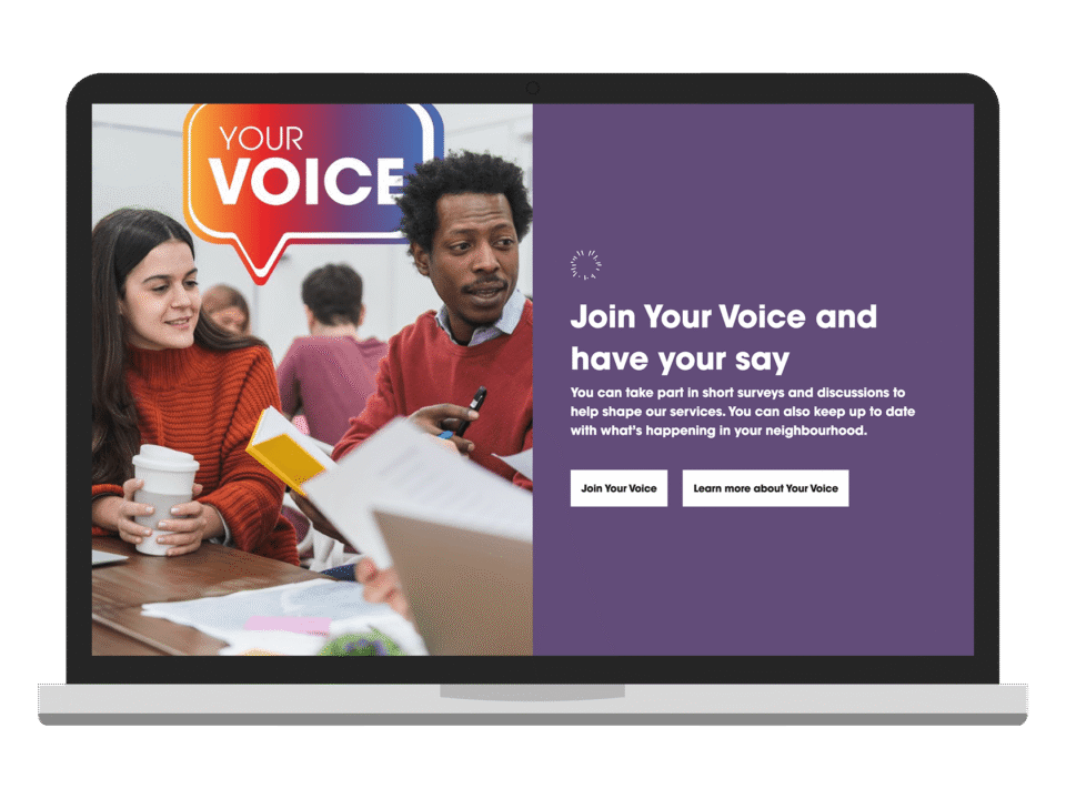 An example of high end charity and non profit design visualised on a desktop device