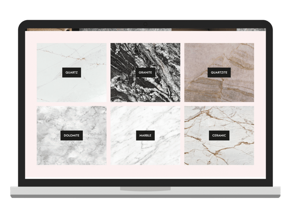 An example of high end design for a local business visualised on a desktop device