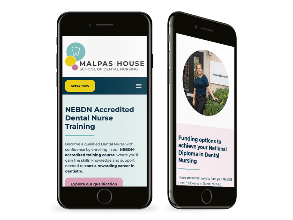 An example of high end design visualised on a mobile device