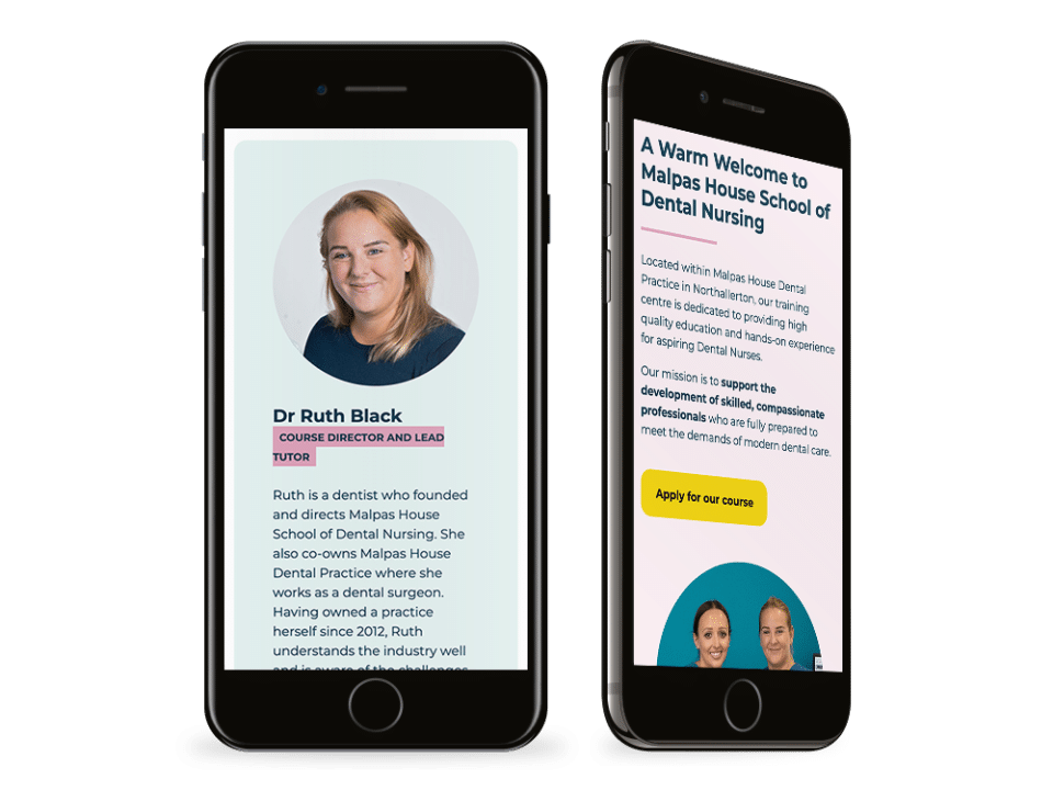 An example of high end design visualised on a mobile device