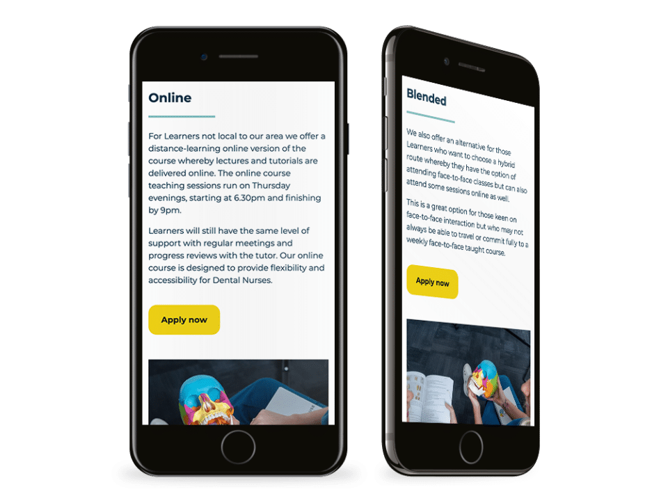 An example of high end design visualised on a mobile device