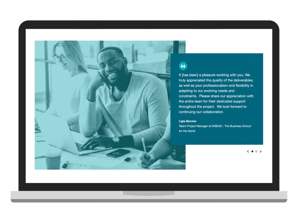 An example of high end design visualised on a desktop device