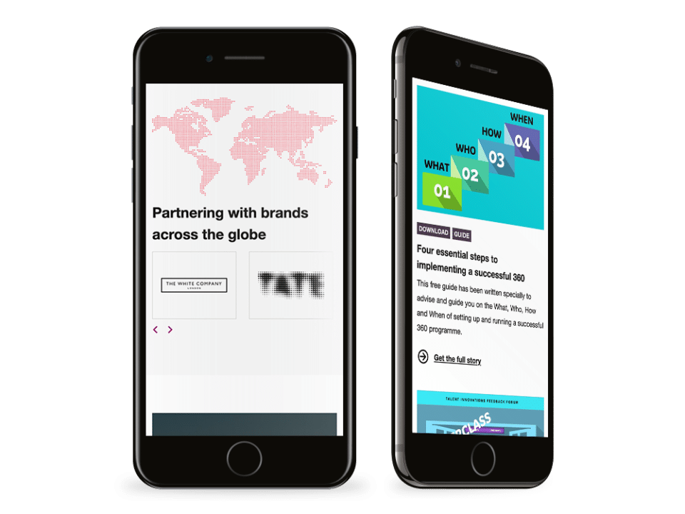 An example of high end design visualised on a mobile device
