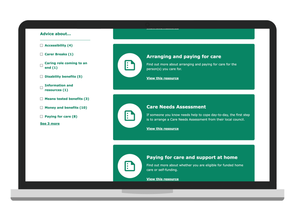 An example of high end design for a charity organisation visualised on a desktop device
