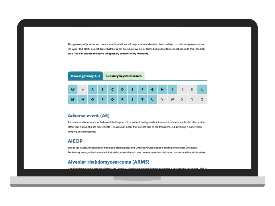 An example of high end design for a charity organisation visualised on a desktop device