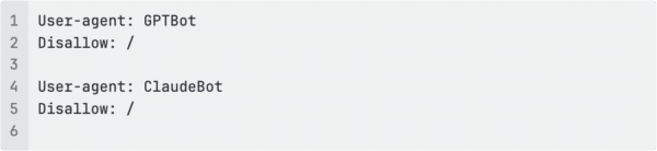 example of a robots.txt file