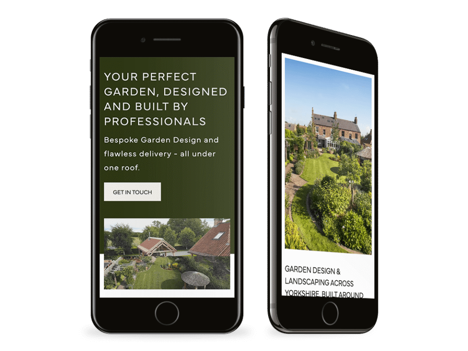 An example of high end design for the property and construction industry visualised on a mobile device