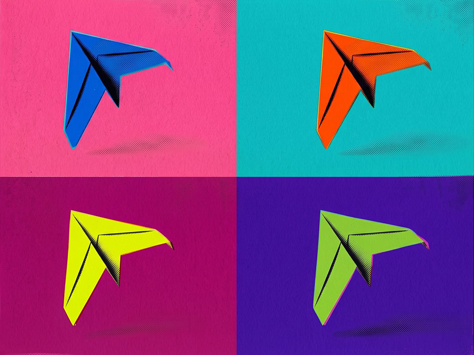 Paper planes to represent contact forms
