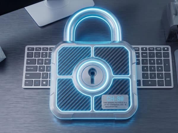 A lock to illustrate the concept of cybersecurity