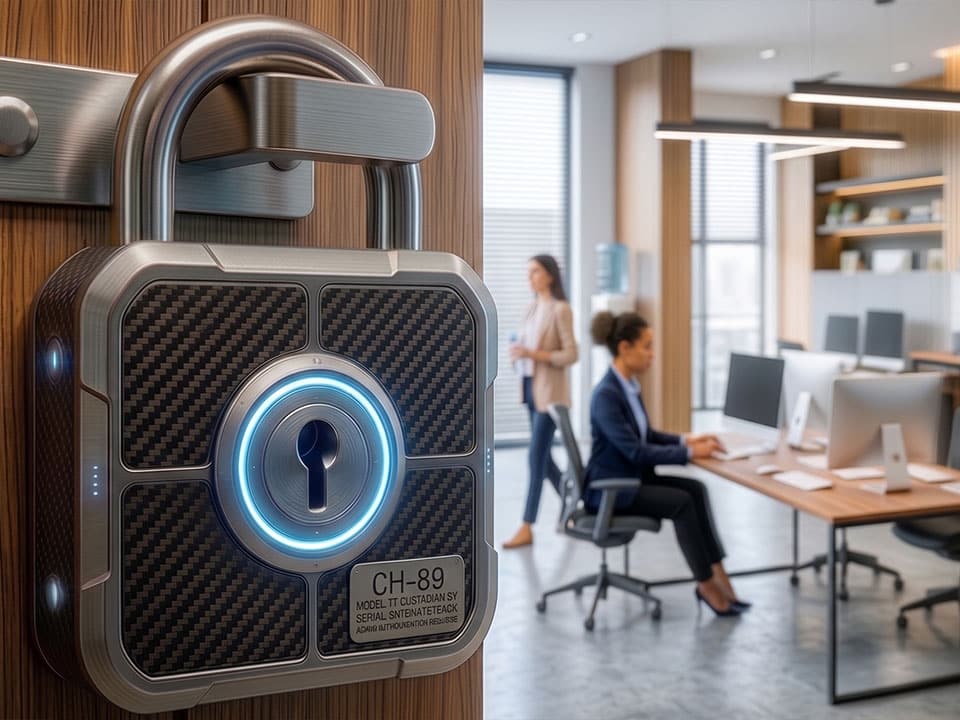 A lock to illustrate the concept of cybersecurity